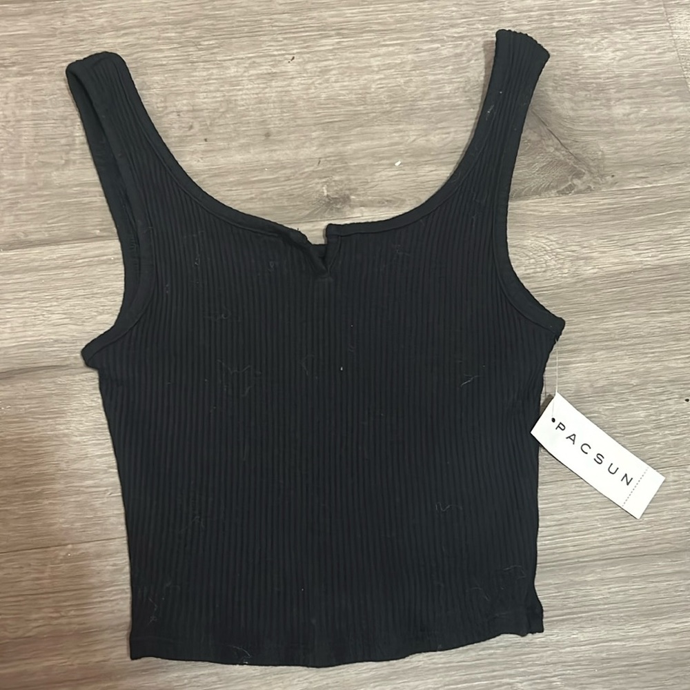 Pacsun plain black tank top